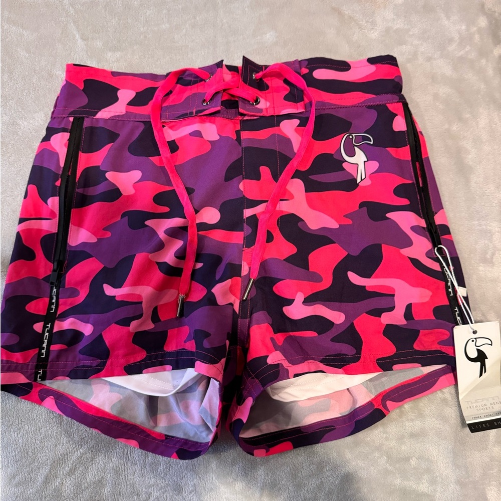 Tucann Swim Shorts Pink camo size small